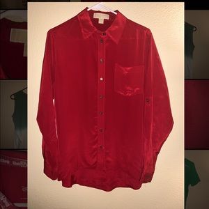100% silk Michael Kors Blouse - red
